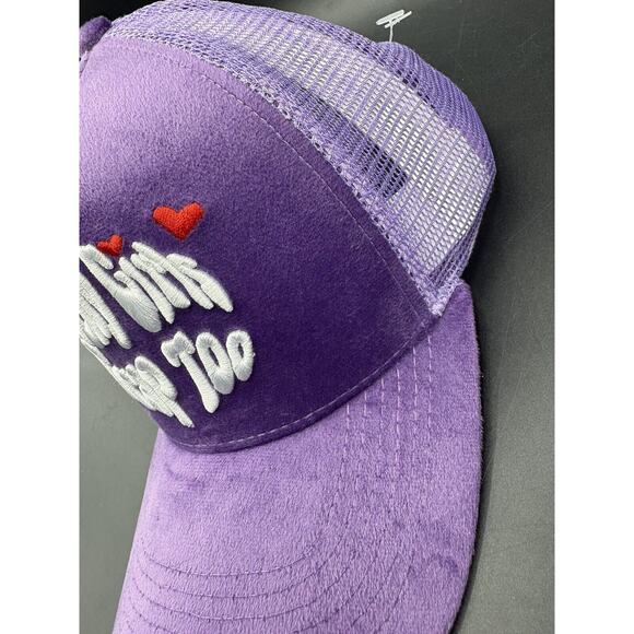 Custom Trucker Valentines Hat Pretty Girls Trap Too Purple Pink Snap Back main image 7